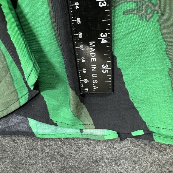 BCBGMAXAZRIA Dress Women’s Medium Blue Green Abstract Adele Wrap 3/4 Sleeve - Picture 6 of 8